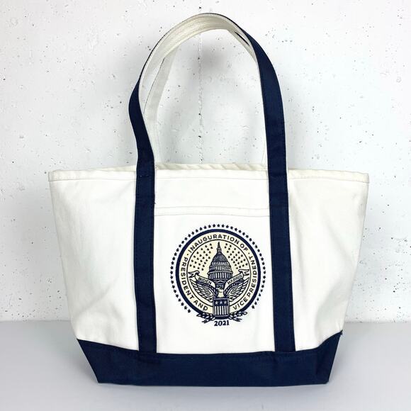 2021 Inauguration Biden Harris Tote Bag President Vice Seal Embroidered White - Picture 1 of 16